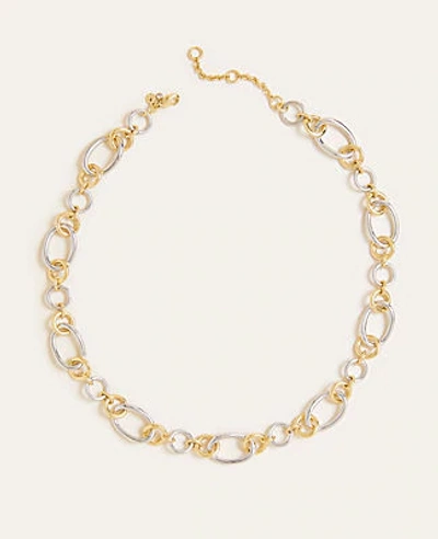 Ann Taylor Two Tone Necklace In Gold