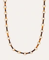 ANN TAYLOR TORTOISESHELL PRINT BAR STATION NECKLACE,516556