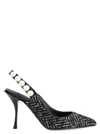 DOLCE & GABBANA DOLCE & GABBANA PEARL DETAIL SLINGBACK PUMPS