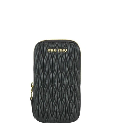 Miu Miu Matelassé Shoulder Bag In Black