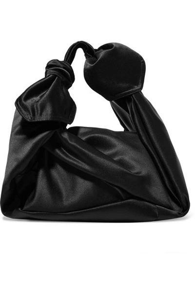 Simone Rocha Baby Wrap Satin Shoulder Bag In Black | ModeSens