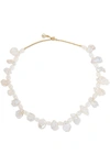 ANISSA KERMICHE Gold-plated pearl necklace