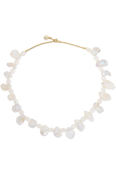 Anissa Kermiche Shelly Pearl And 18kt Gold Necklace