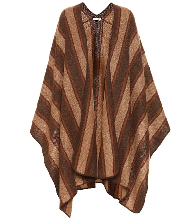The Row Merlyn Cashmere And Silk Cape In Brown