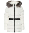 MONCLER CLION QUILTED FUR-TRIMMED DOWN COAT,P00406303