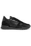 Valentino Garavani Camouflage Rockrunner Sneakers In Black