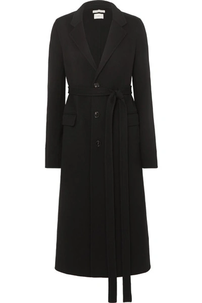 Bottega Veneta Single-breasted Belted Coat In Black