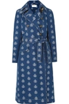 CHLOÉ BELTED COTTON-JACQUARD TRENCH COAT