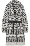 BRUNELLO CUCINELLI BELTED FAIR ISLE CASHMERE-BLEND CARDIGAN