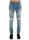 BALMAIN BALMAIN DISTRESSED BIKER JEANS