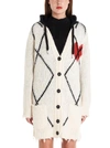 RED VALENTINO RED VALENTINO HOODED KNITTED CARDIGAN