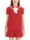 RED VALENTINO RED VALENTINO PUSSY BOW FRILLED COLLAR BLOUSE