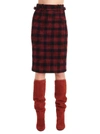 RED VALENTINO RED VALENTINO CHECKERED HIGH WAIST SKIRT