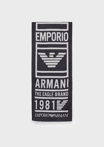 Emporio Armani Scarves - Item 46661721 In Midnight Blue