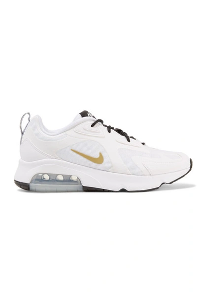 Nike Air Max 200 Leather-trimmed Felt And Mesh Sneakers In White