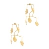 ANISSA KERMICHE KINETIC PETAL 18KT GOLD-PLATED EARRINGS