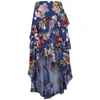 ALICE AND OLIVIA MARIEL FLORAL DEVORÉ CHIFFON SKIRT,3097320