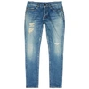 SAINT LAURENT Blue distressed skinny jeans