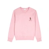 ALEXANDER MCQUEEN Pink embroidered cotton sweatshirt
