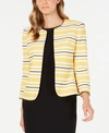 ANNE KLEIN STRIPED TWEED JACKET