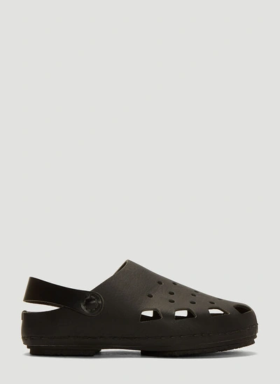 Hender Scheme Cut Out Leather Sandals In Black