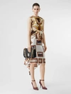 BURBERRY Sleeveless Montage Print Silk Oversized Top