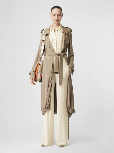 Burberry Jersey Wide-leg Trousers In Off White