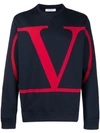 VALENTINO VALENTINO GO LOGO PRINT SWEATSHIRT - 黑色