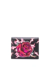 PRADA saffiano leather rose print wallet