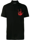 NEIL BARRETT GRAPHIC PATCH POLO SHIRT