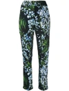 BLUMARINE TAPERED FLORAL PRINT TROUSERS