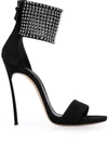 CASADEI CASADEI CRYSTAL-EMBELLISHED SANDALS - 黑色