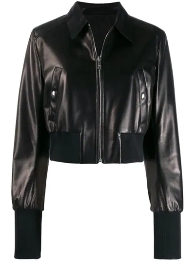 Prada Bomber-style Lambskin Jacket In Black