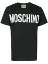 Moschino Logo Print T-shirt In Black