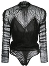 JONATHAN SIMKHAI sateen lace bodysuit