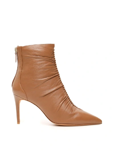 Alexandre Birman 85mm Susanna Leather Ankle Boots In Beige,brown
