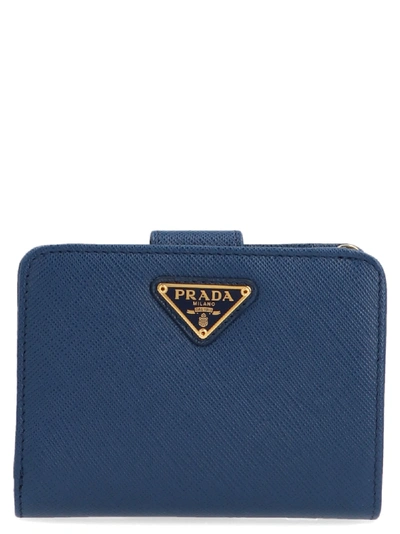 Prada Blue Leather Wallet
