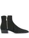 BALMAIN MICRO STUDDED ANKLE BOOTS