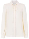 ANDREA MARQUES ANDREA MARQUES SILK SHIRT - 白色