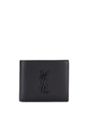 SAINT LAURENT CASSANDRE-LOGO LEATHER WALLET