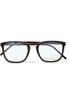 SAINT LAURENT SAINT LAURENT WOMAN SQUARE-FRAME TORTOISESHELL ACETATE OPTICAL GLASSES ANIMAL PRINT,3074457345620702305