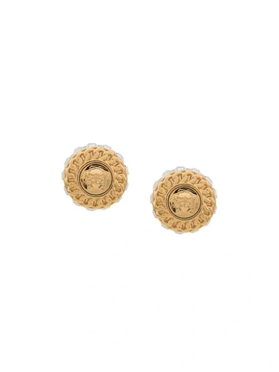 Versace Medusa Earrings In Dco0h Gold