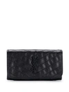 SAINT LAURENT NIKI CRINKLED-LEATHER WALLET