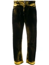 N°21 WASHED EFFECT STRAIGHT-LEG JEANS