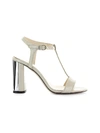 MARC ELLIS MARC ELLIS IVORY PATENT SILVER SANDAL,MA5020