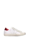 PHILIPPE MODEL PARIS LOW trainers IN WHITE LEATHER,11002429