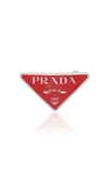 PRADA SILVER-TONE LOGO BARRETTE,769947