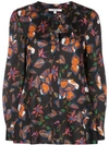 DEREK LAM 10 CROSBY FLORAL PRINT BLOUSE