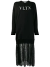 VALENTINO VALENTINO VLTN PRINT SWEATSHIRT DRESS - 黑色