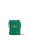 GUCCI GUCCI DOUBLE G BUCKET BAG - GREEN